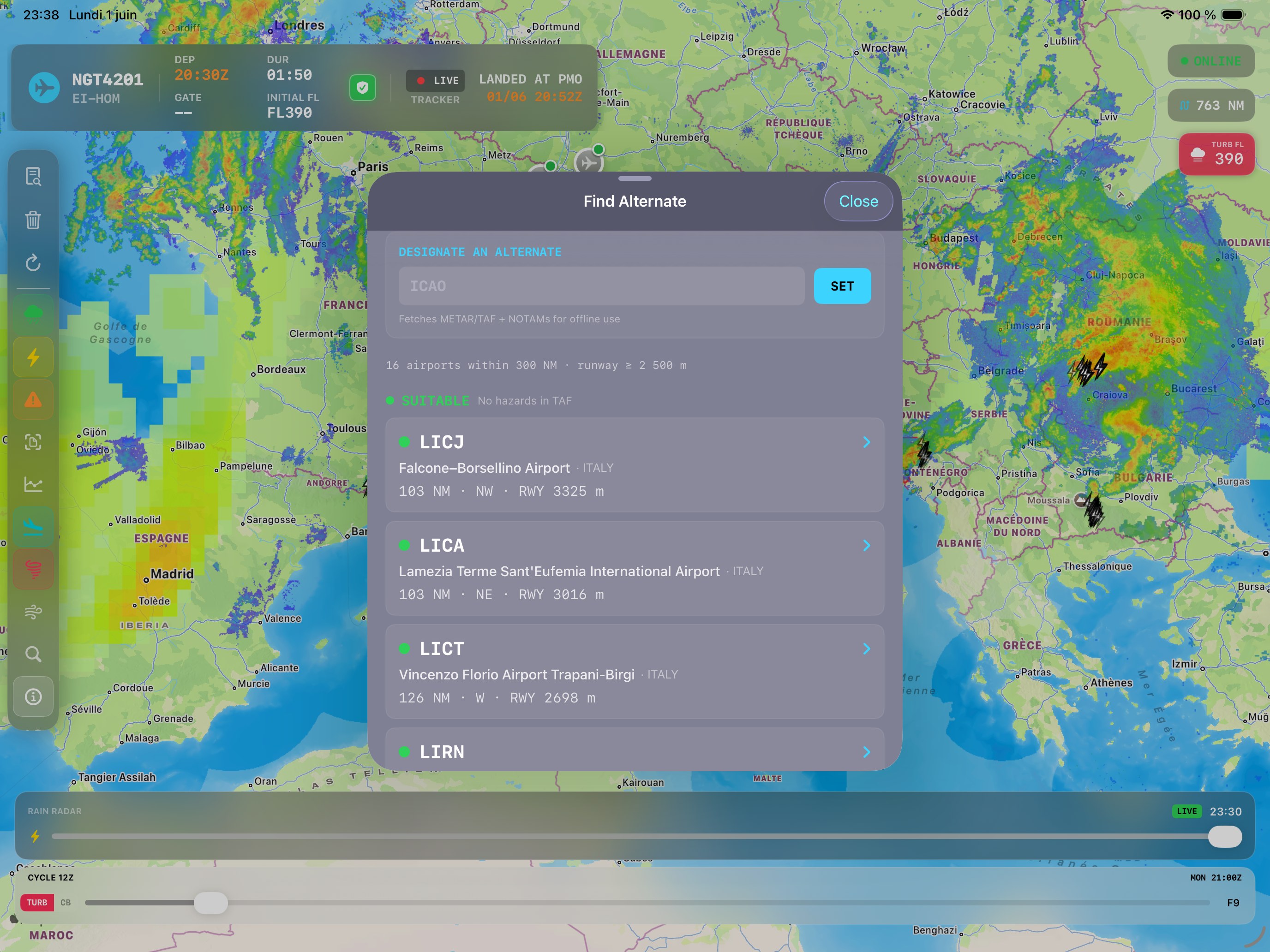 NaviGate Smart Alternate Finder — find a better alternate with live TAF analysis