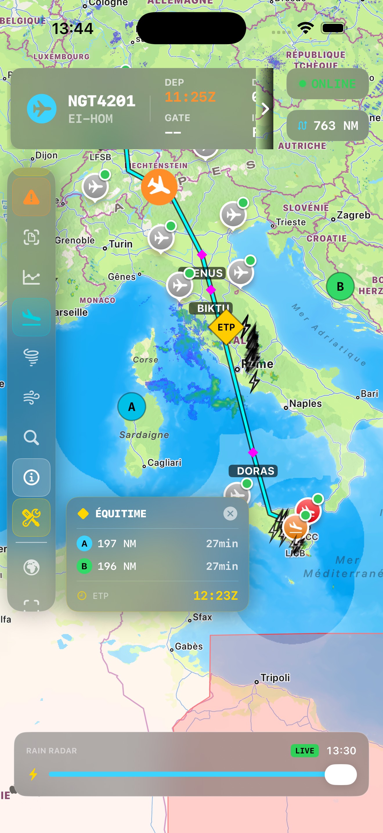 NaviGate ETP — Equal Time Point with wind correction